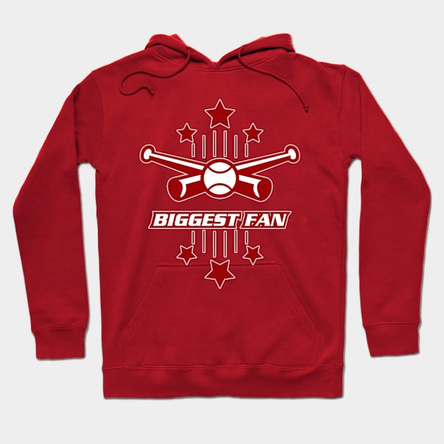 Baseball Biggest Fan Logo Hoodie by Toogoo